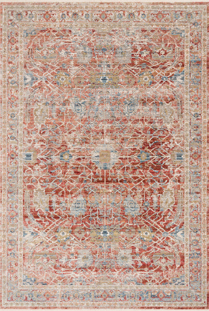 Delphine Rug in Red/Ivory