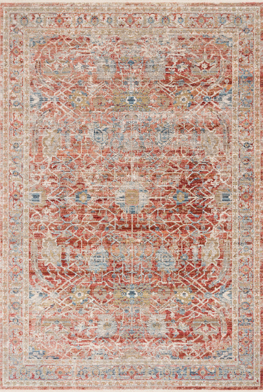 Delphine Rug in Red/Ivory
