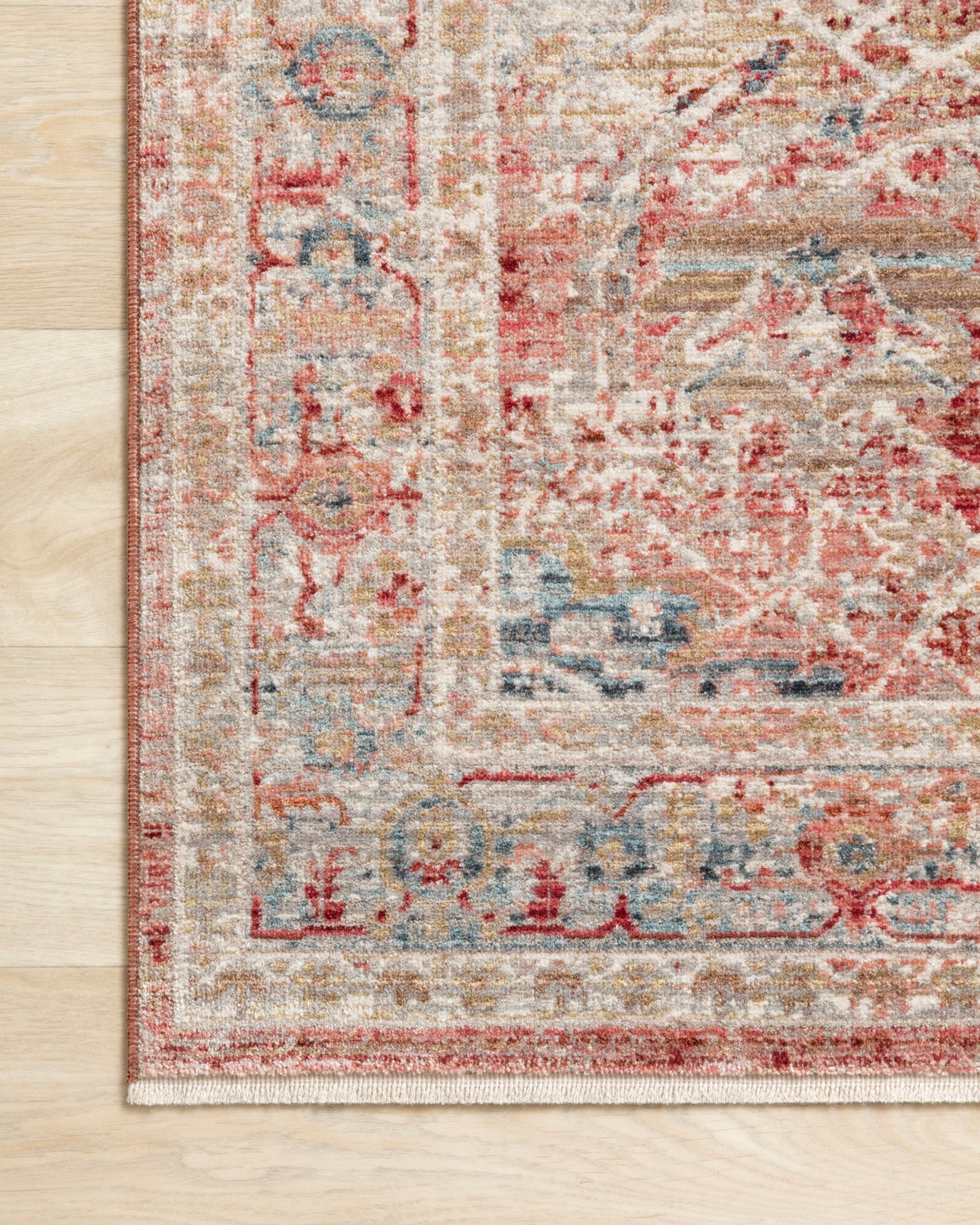 Delphine Rug in Red/Ivory