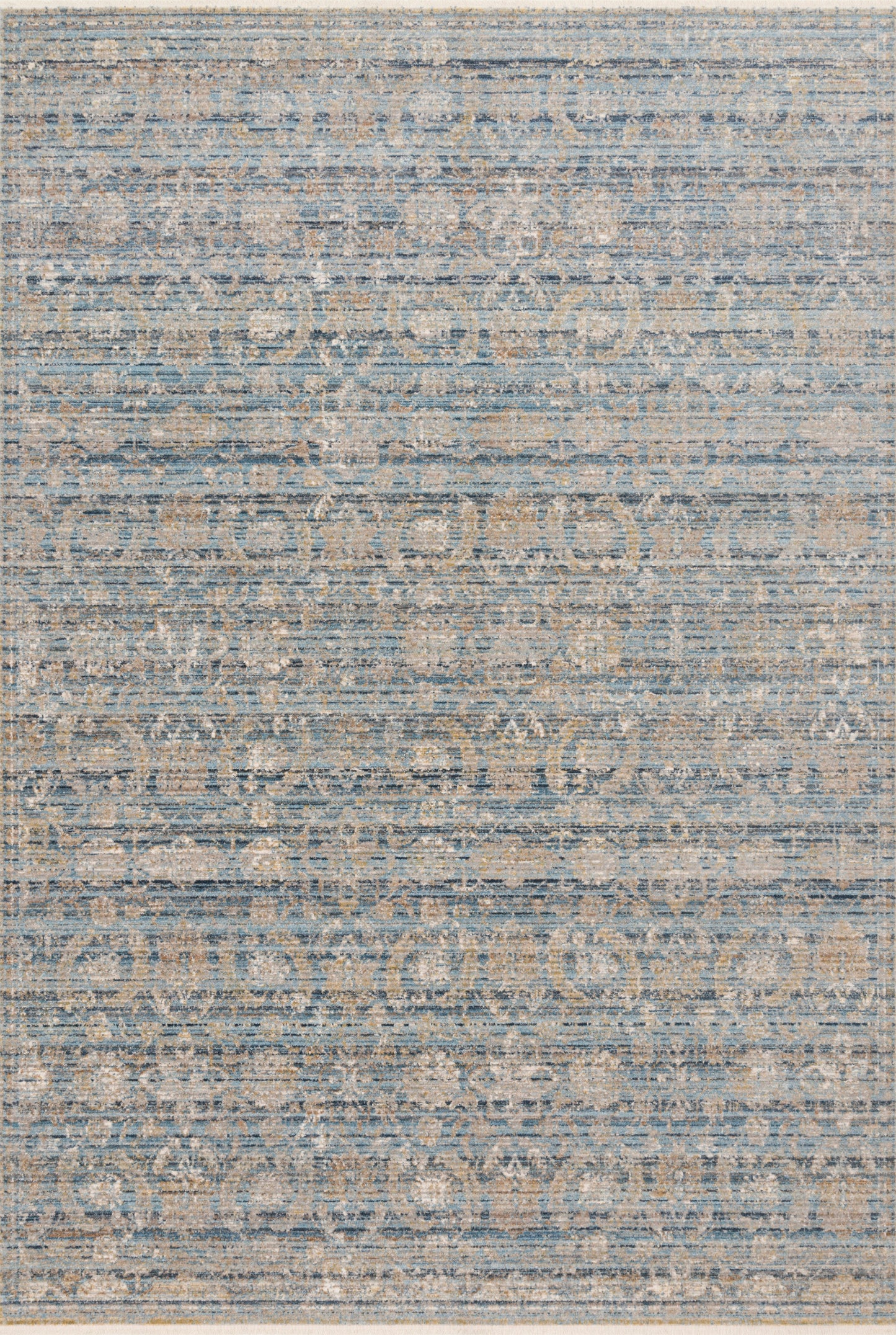 Delphine Rug in Ocean/Gold