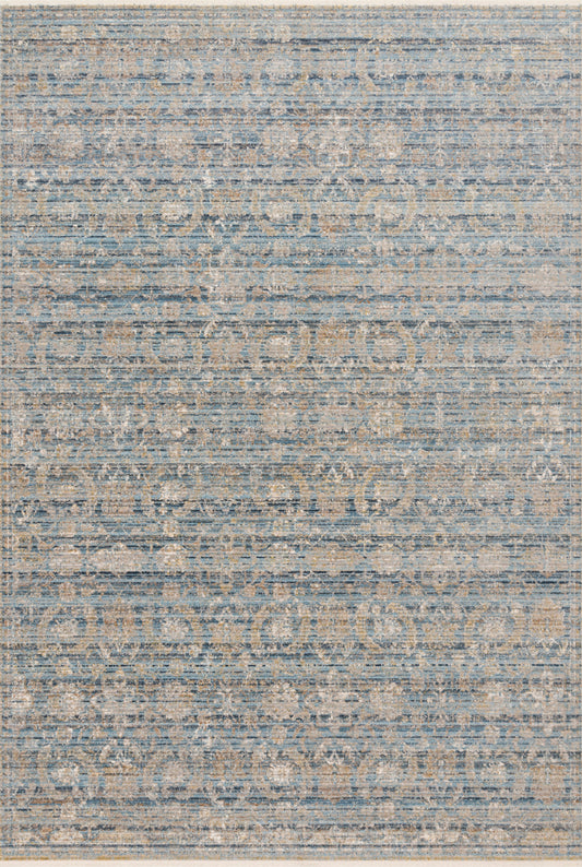 Delphine Rug in Ocean/Gold