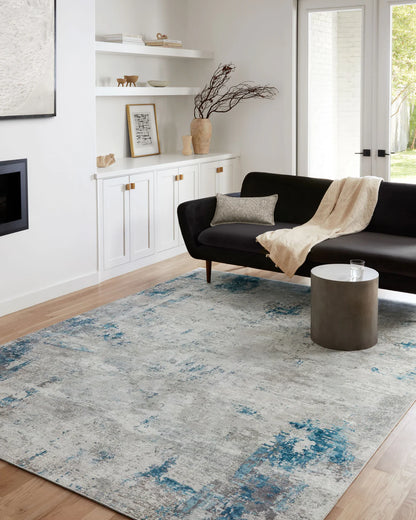 Colby Rug in Pebble/Ocean