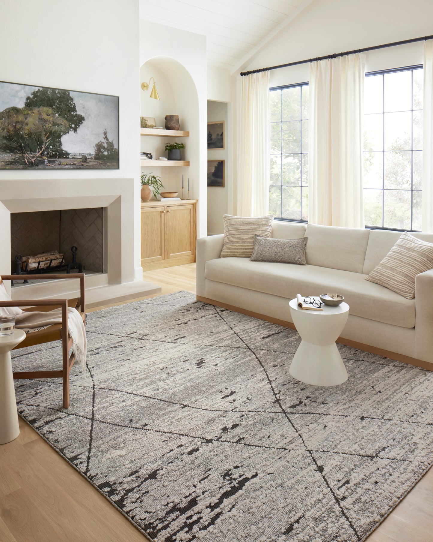 Ines Rug in Grey/Charcoal