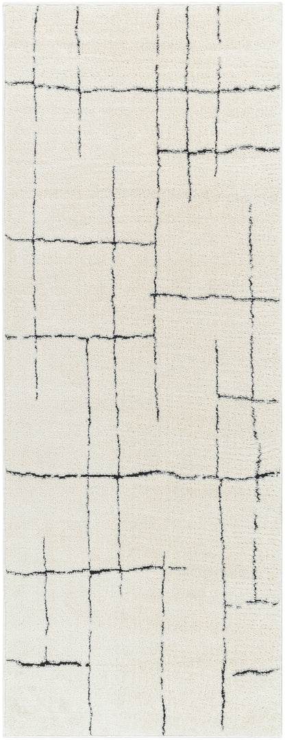 Adler Rug in Linear (Black)