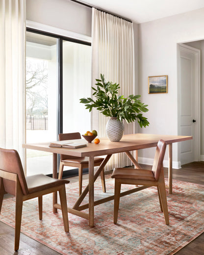 Avery Rug in Terracotta/Aqua