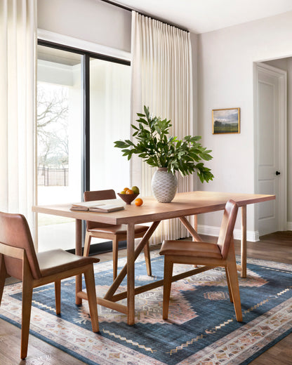 Avery Rug in Denim/Blush