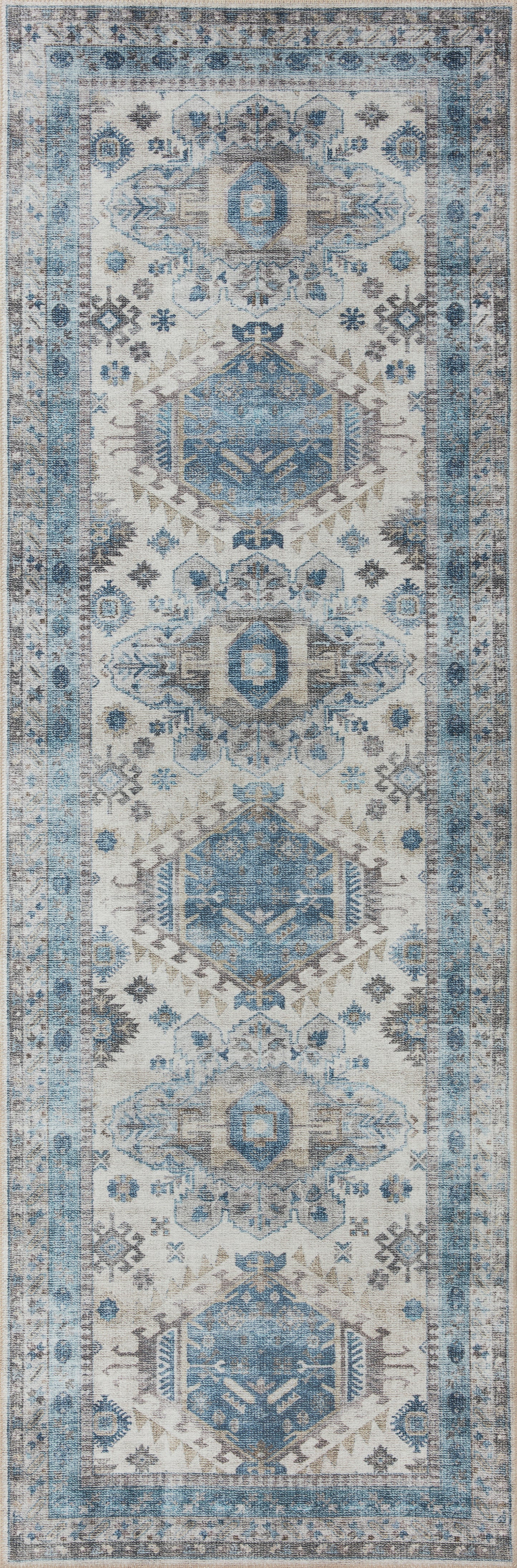 Avery Rug in Ivory/Ocean