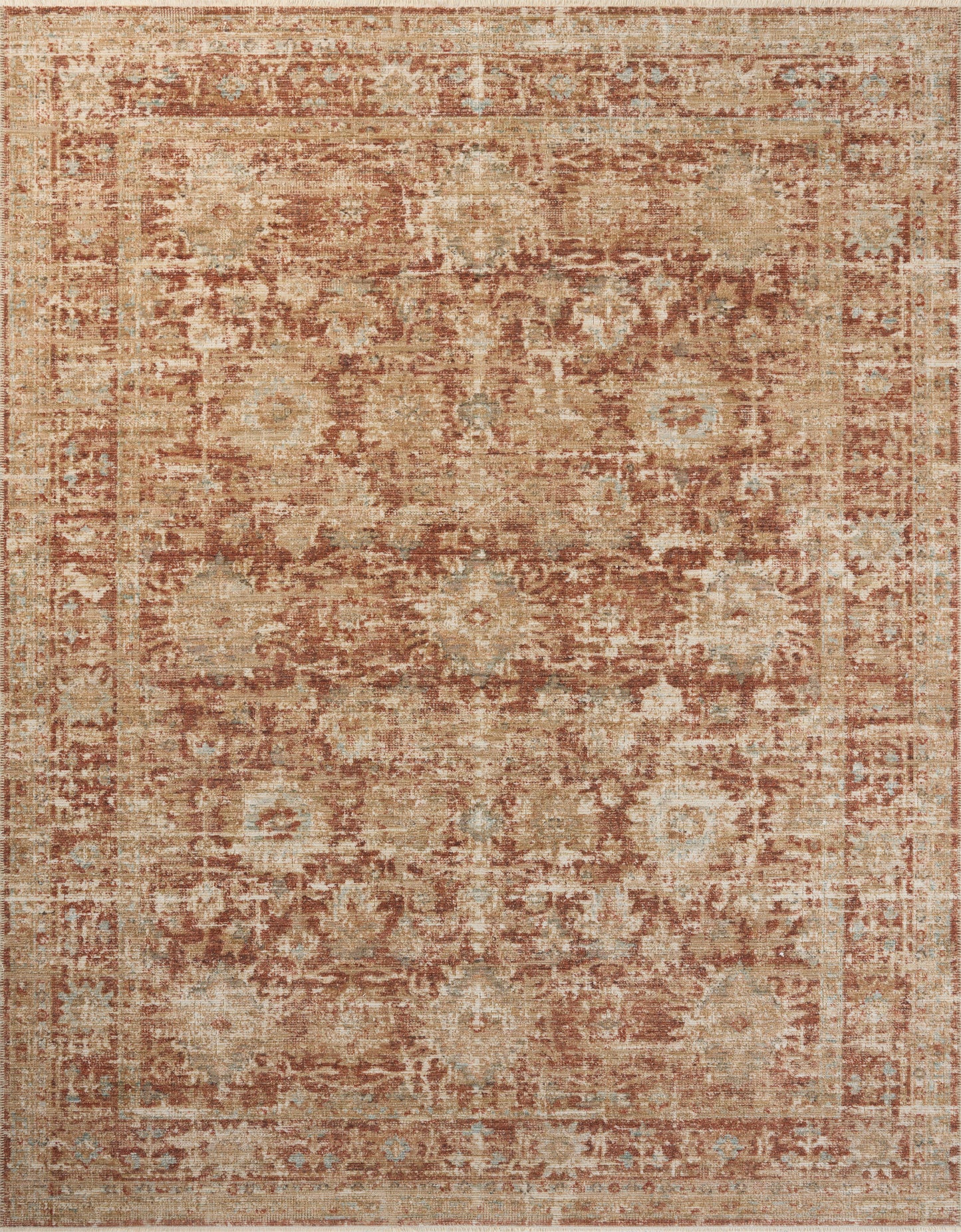 Heirloom Rug in Brick/Multi