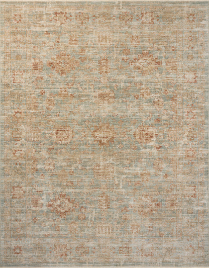 Heirloom Rug in Aqua/Terracotta