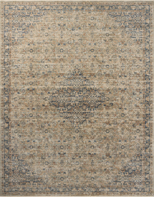 Heirloom Rug in Sage/Navy