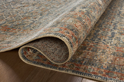 Heirloom Rug in Blue/Rust