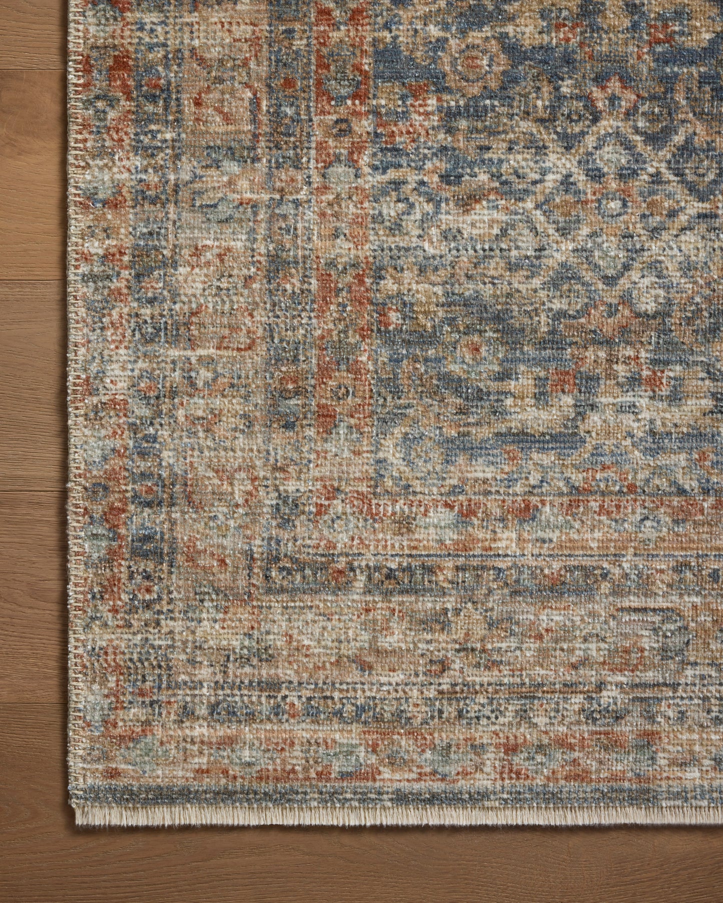 Heirloom Rug in Blue/Rust