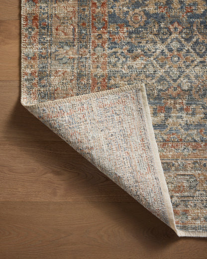 Heirloom Rug in Blue/Rust