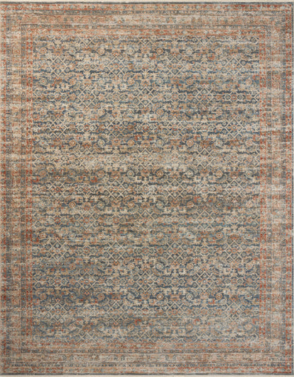 Heirloom Rug in Blue/Rust
