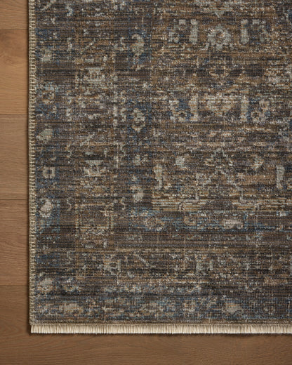 Heirloom Rug in Lagoon/Tobacco