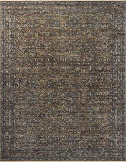 Heirloom Rug in Lagoon/Tobacco