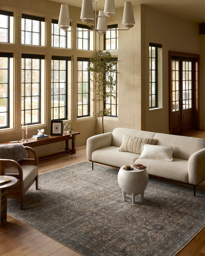 Heirloom Rug in Lagoon/Tobacco