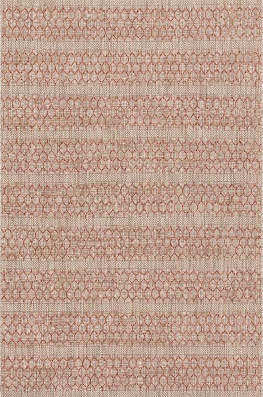 Maui Rug in Beige/Rust