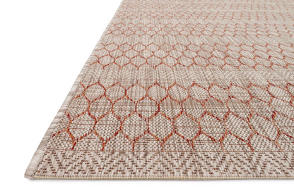 Maui Rug in Beige/Rust