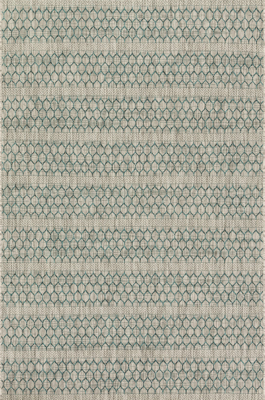 Maui Rug in Grey/Teal