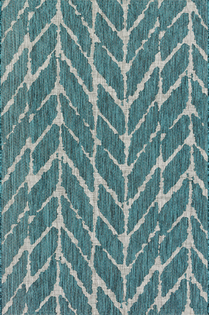 Maui Rug in Teal/Grey