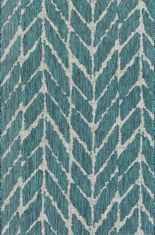 Maui Rug in Teal/Grey