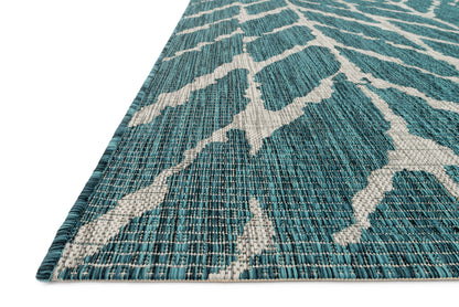 Maui Rug in Teal/Grey