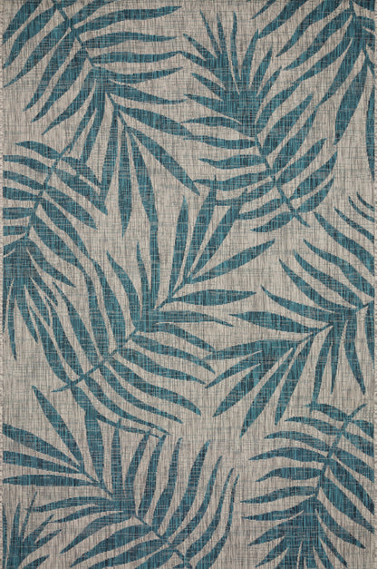 Maui Rug in Grey/Aqua
