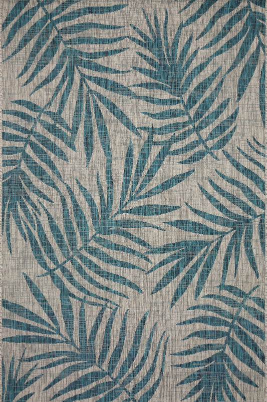 Maui Rug in Grey/Aqua