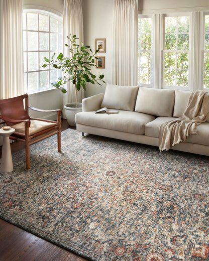 Ingrid Rug in Blue/Spice