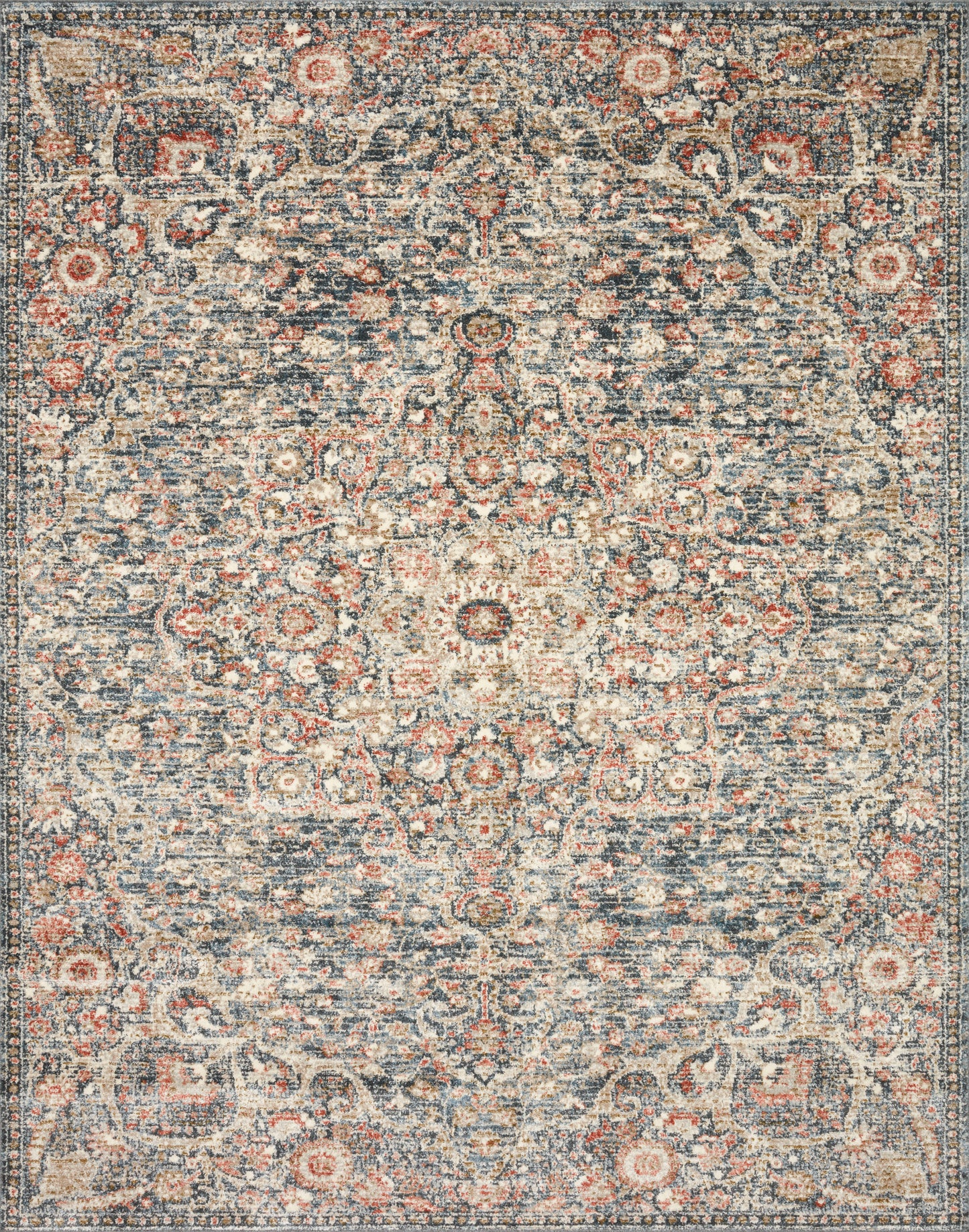 Ingrid Rug in Blue/Spice