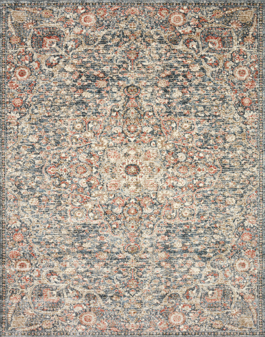 Ingrid Rug in Blue/Spice