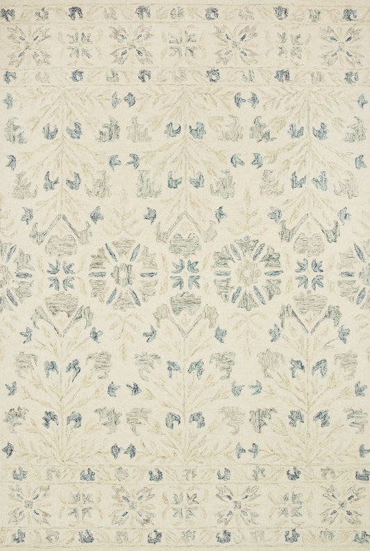 Kelly Rug in Ivory/Grey