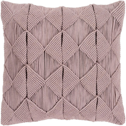 Knitted Cushion in Mauve