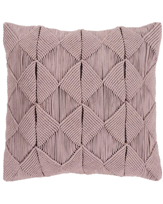 Knitted Cushion in Mauve