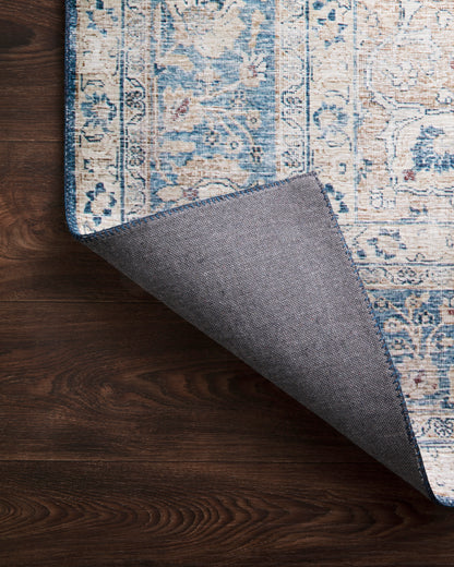 Annette Rug in Blue/Tangerine