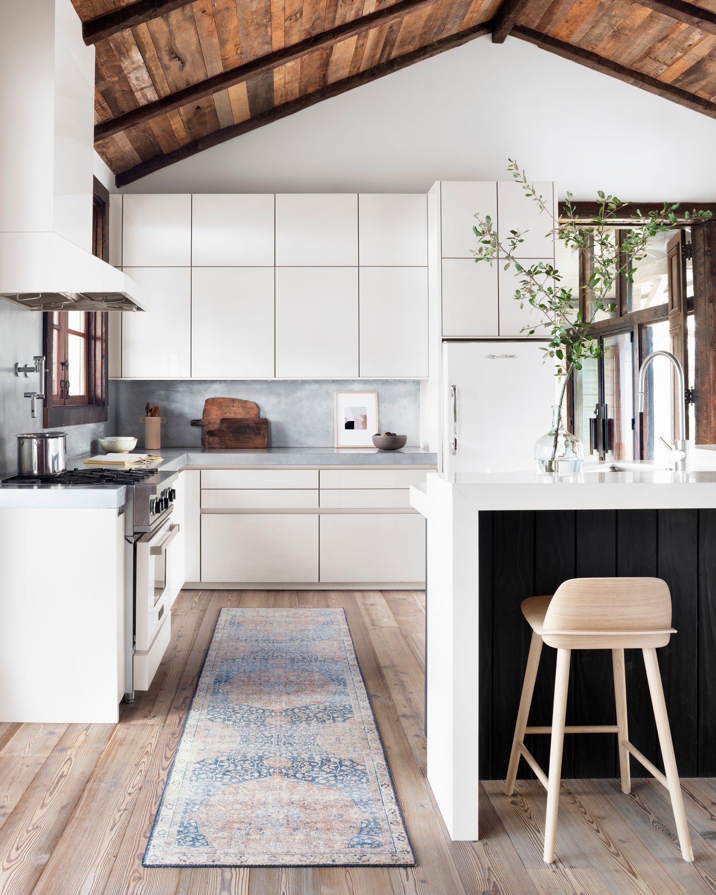 Annette Rug in Blue/Tangerine