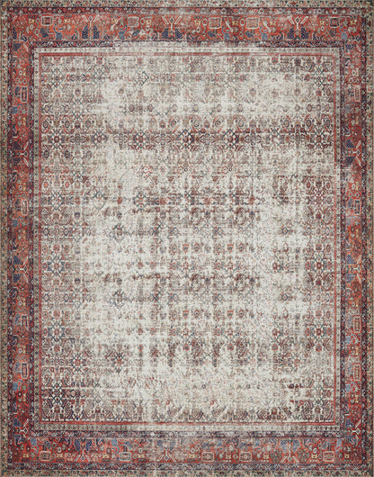 Annette Rug in Ivory/Brick
