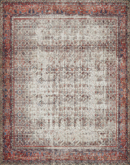 Annette Rug in Ivory/Brick