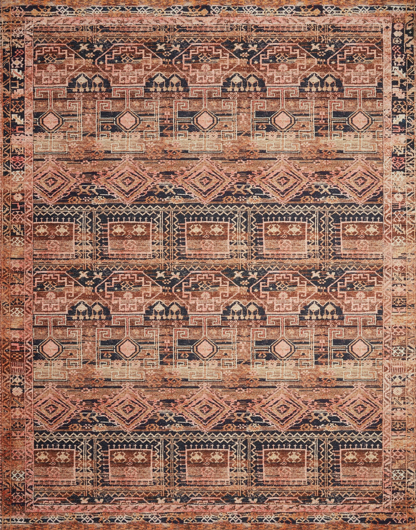 Annette Rug in Mocha/Blush