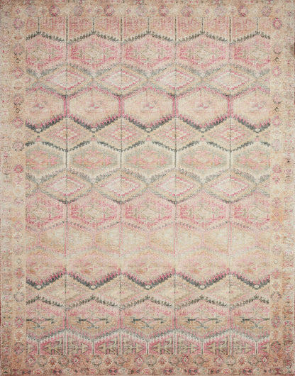 Annette Rug in Pink/Lagoon