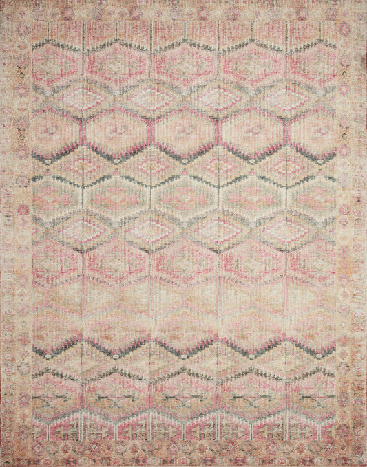 Annette Rug in Pink/Lagoon