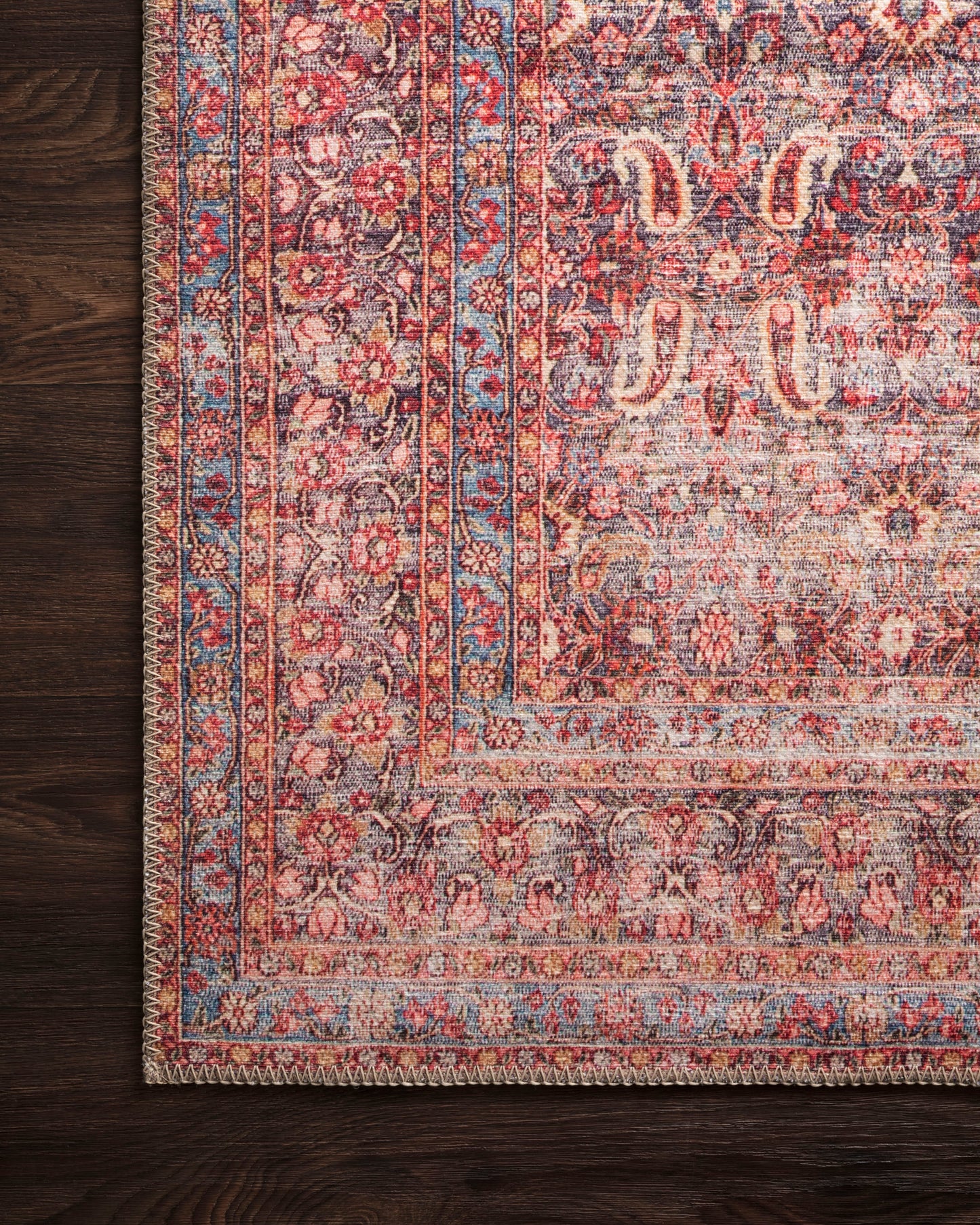 Eleanor Rug in Eggplant/Crimson