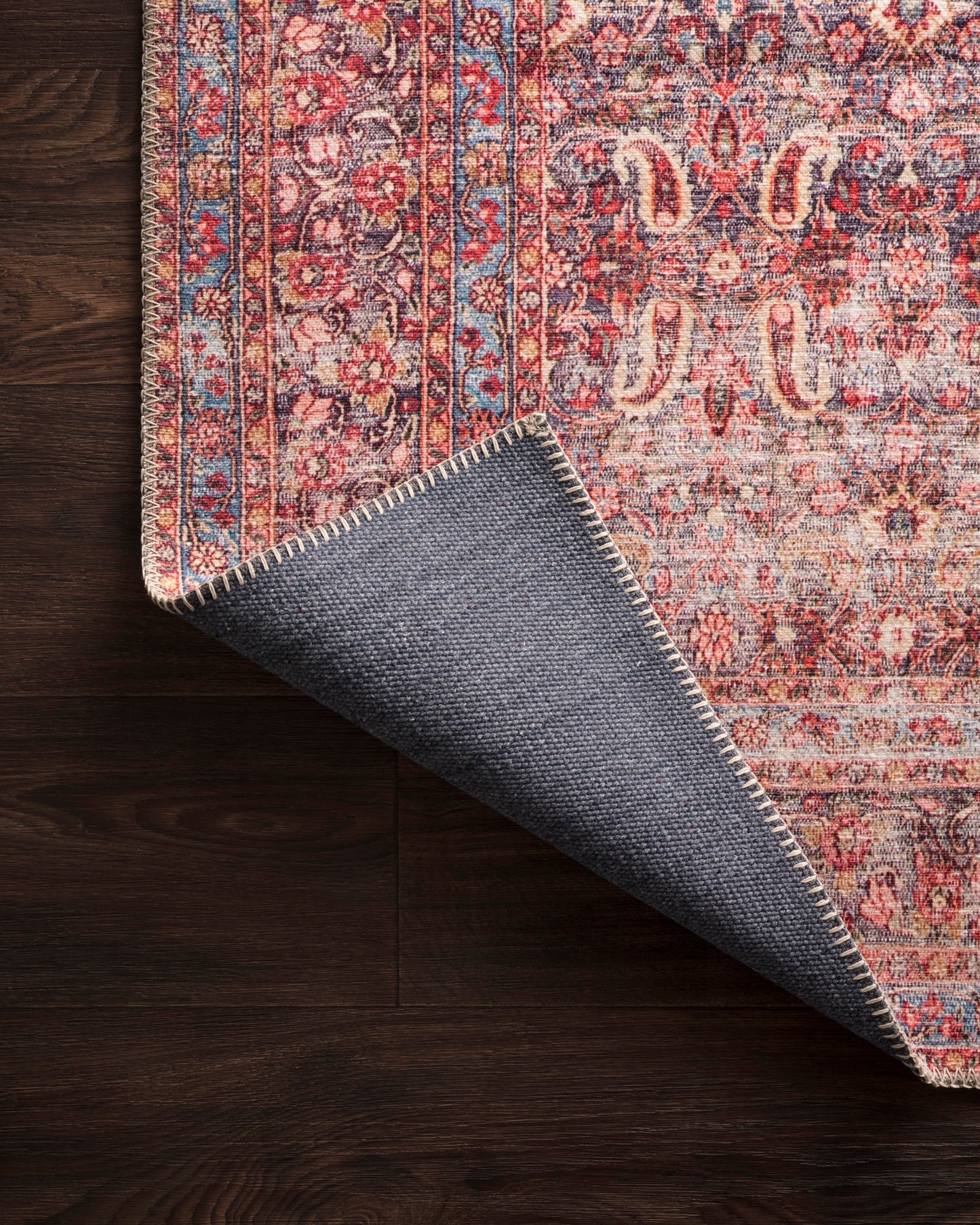 Eleanor Rug in Eggplant/Crimson