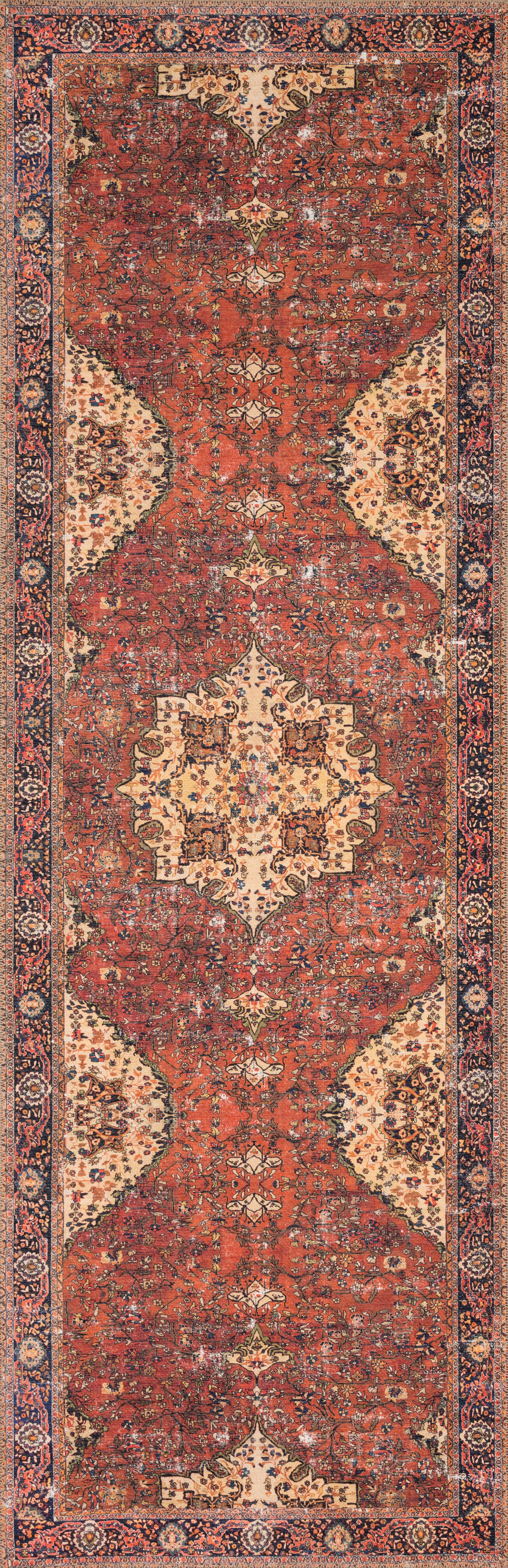 Eleanor Rug in Red/Navy