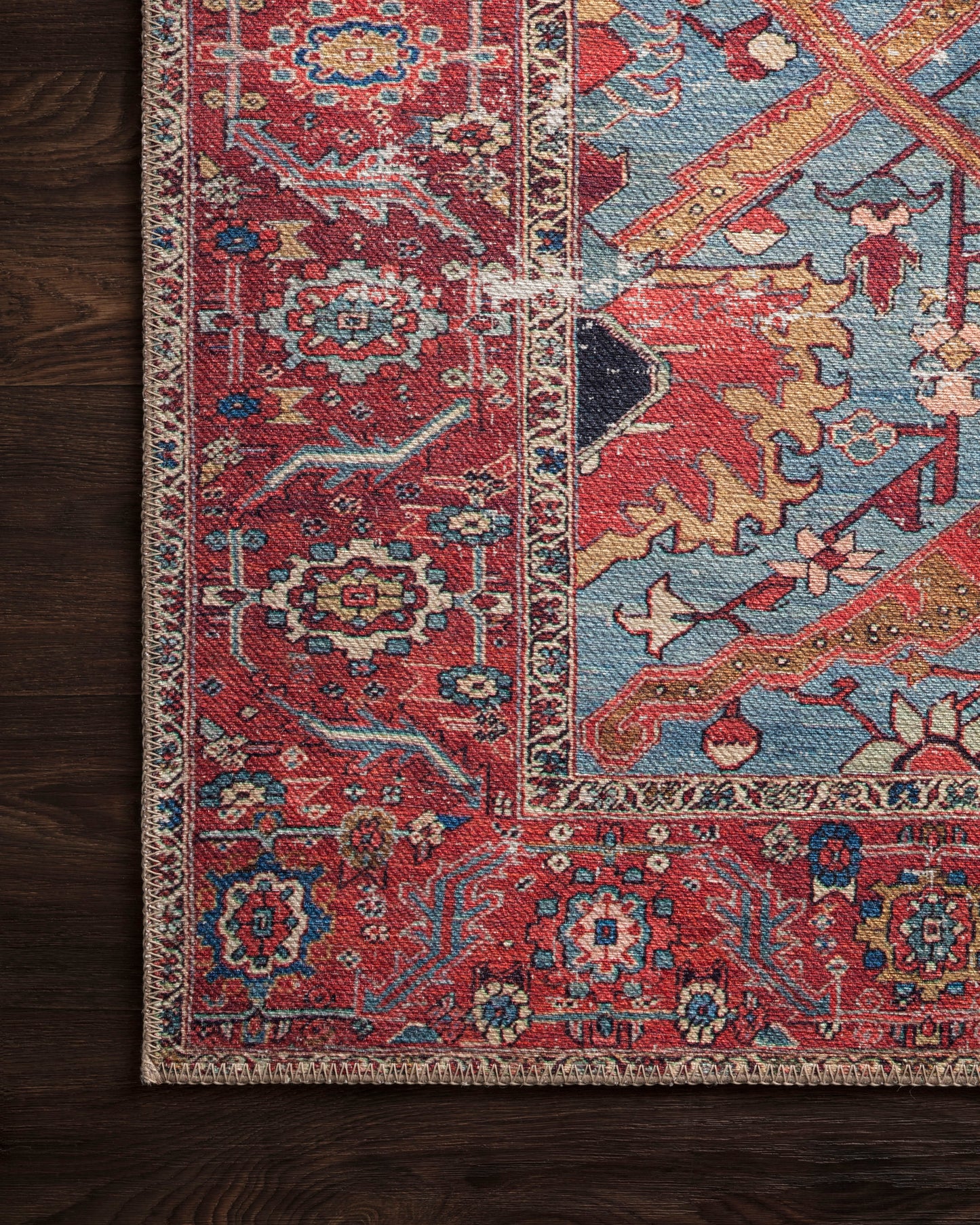 Eleanor Rug in Blue/Red