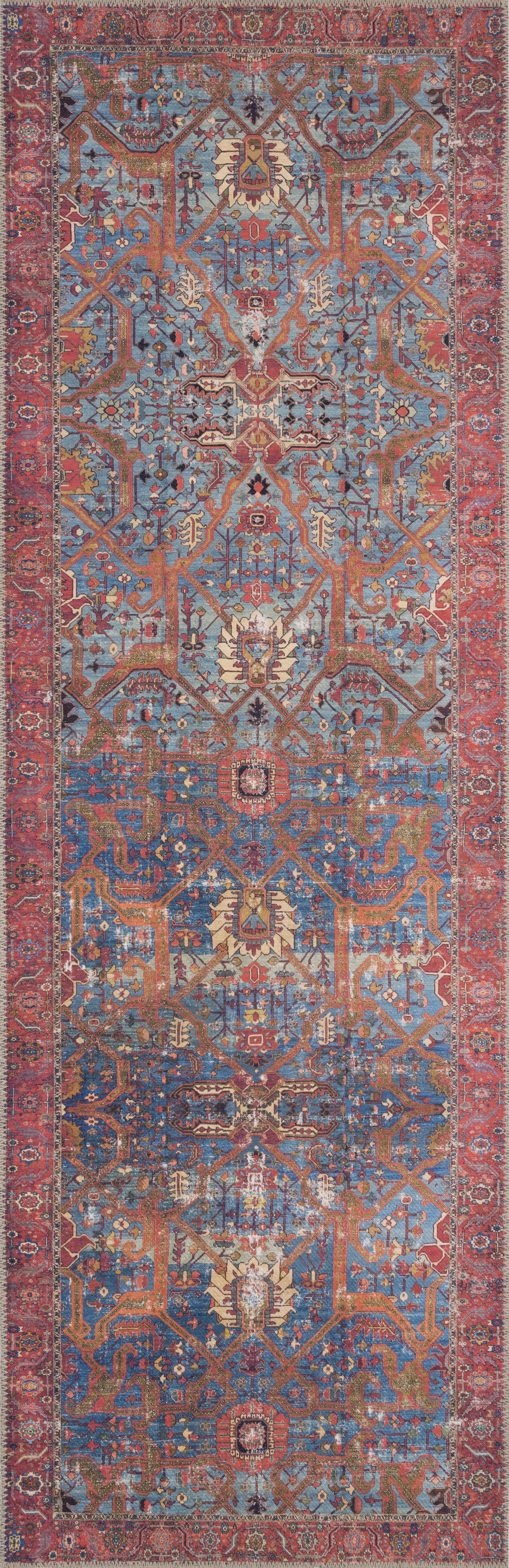 Eleanor Rug in Blue/Red
