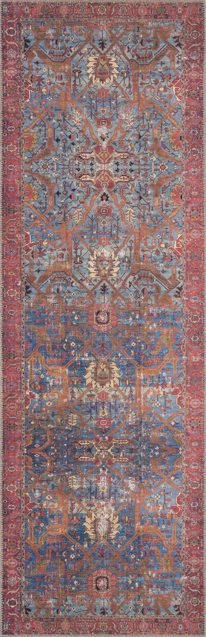 Eleanor Rug in Blue/Red