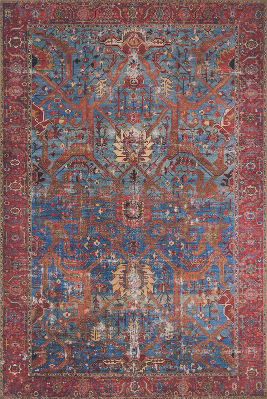 Eleanor Rug in Blue/Red