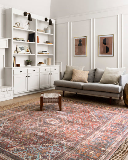 Eleanor Rug in Brick/ Midnight